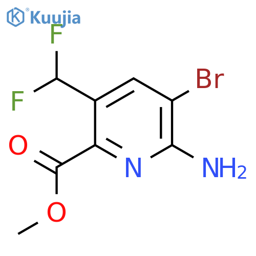 Methyl 2-amino-3-bromo-5-(difluoromethyl)pyridine-6-carboxylate structure