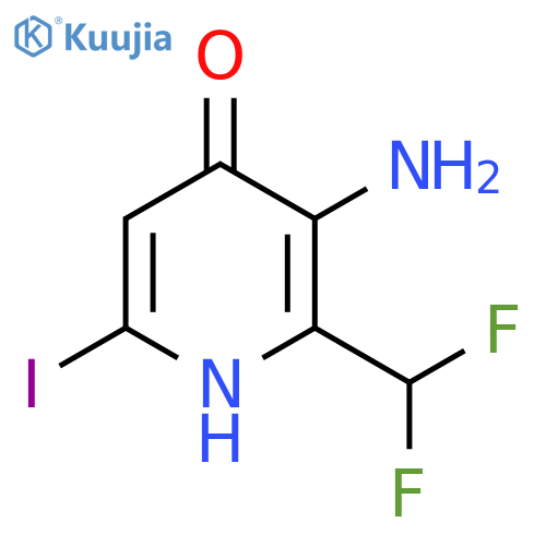 3-Amino-2-(difluoromethyl)-4-hydroxy-6-iodopyridine structure