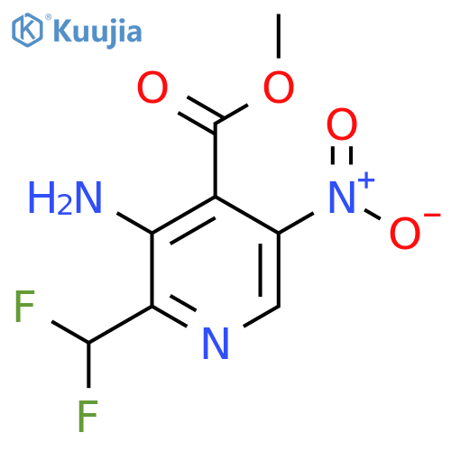 Methyl 3-amino-2-(difluoromethyl)-5-nitropyridine-4-carboxylate structure