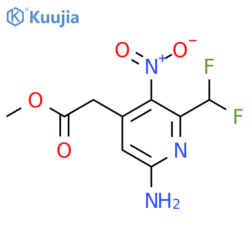 Methyl 6-amino-2-(difluoromethyl)-3-nitropyridine-4-acetate structure