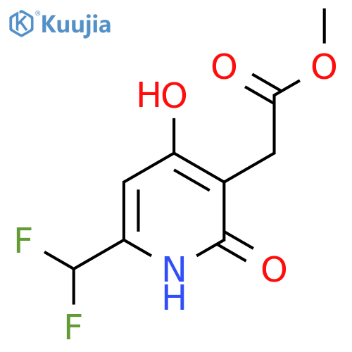 Methyl 6-(difluoromethyl)-2,4-dihydroxypyridine-3-acetate structure