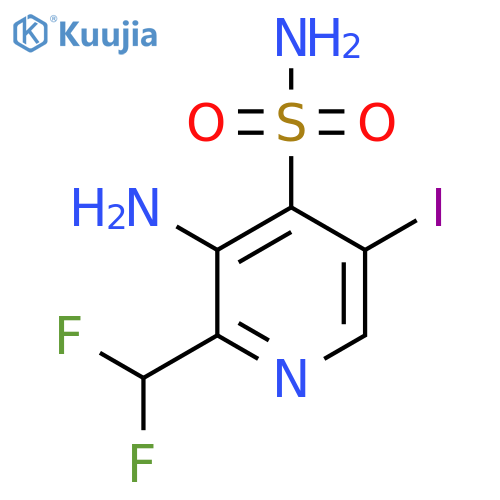 3-Amino-2-(difluoromethyl)-5-iodopyridine-4-sulfonamide structure