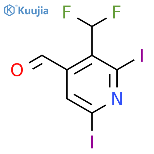 3-(Difluoromethyl)-2,6-diiodopyridine-4-carboxaldehyde structure