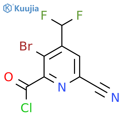 3-Bromo-6-cyano-4-(difluoromethyl)pyridine-2-carbonyl chloride structure