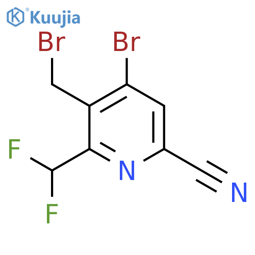 4-Bromo-3-(bromomethyl)-6-cyano-2-(difluoromethyl)pyridine structure