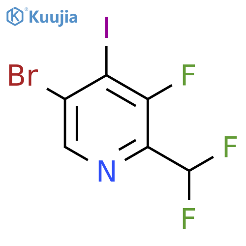 5-Bromo-2-(difluoromethyl)-3-fluoro-4-iodopyridine structure