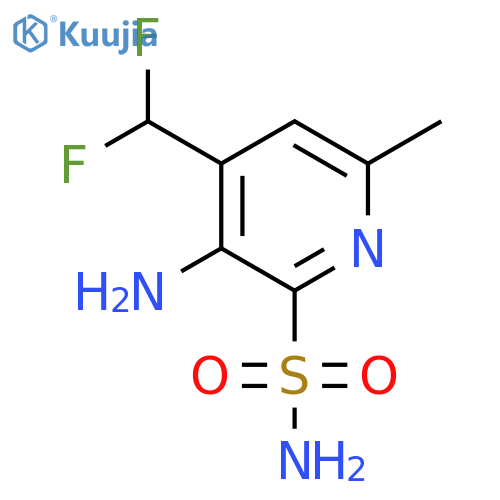 3-Amino-4-(difluoromethyl)-6-methylpyridine-2-sulfonamide structure