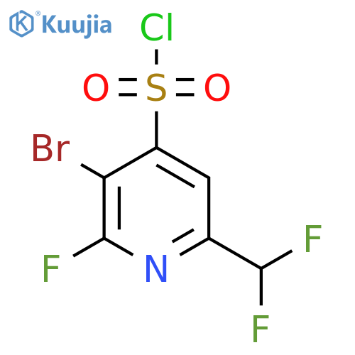 3-Bromo-6-(difluoromethyl)-2-fluoropyridine-4-sulfonyl chloride structure