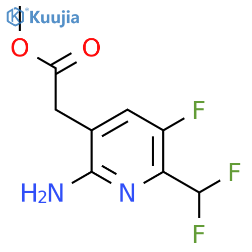 Methyl 2-amino-6-(difluoromethyl)-5-fluoropyridine-3-acetate structure