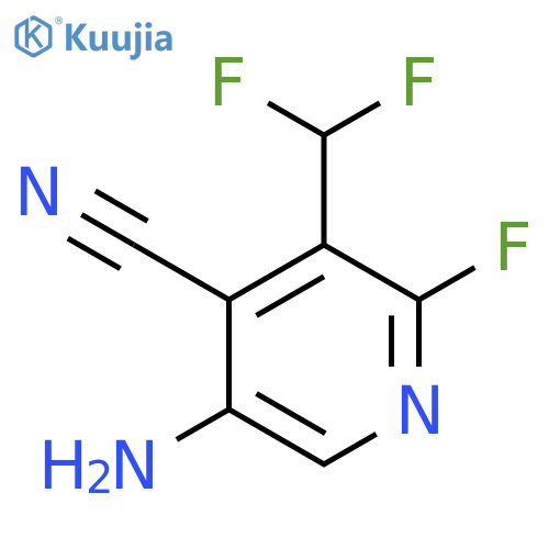 5-Amino-4-cyano-3-(difluoromethyl)-2-fluoropyridine structure