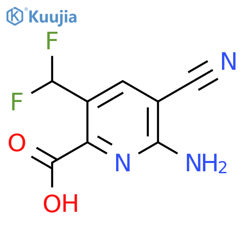 2-Amino-3-cyano-5-(difluoromethyl)pyridine-6-carboxylic acid structure