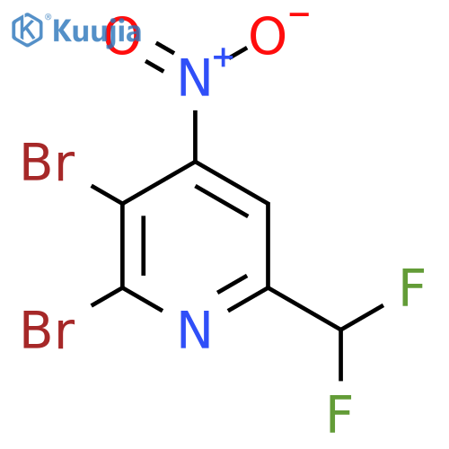 2,3-Dibromo-6-(difluoromethyl)-4-nitropyridine structure