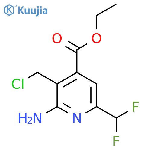 Ethyl 2-amino-3-(chloromethyl)-6-(difluoromethyl)pyridine-4-carboxylate structure