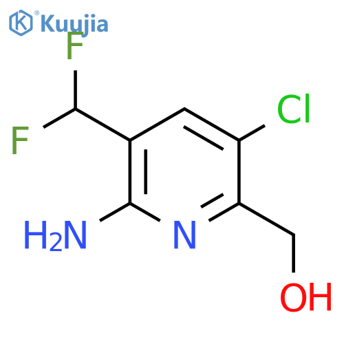2-Amino-5-chloro-3-(difluoromethyl)pyridine-6-methanol structure