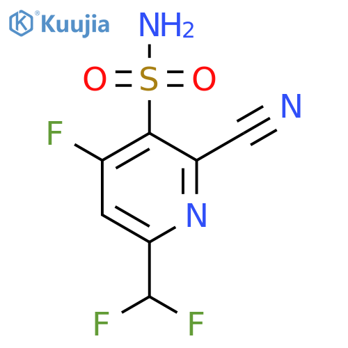 2-Cyano-6-(difluoromethyl)-4-fluoropyridine-3-sulfonamide structure