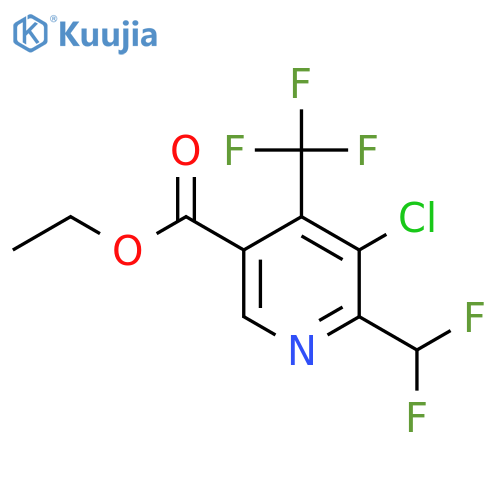 Ethyl 3-chloro-2-(difluoromethyl)-4-(trifluoromethyl)pyridine-5-carboxylate structure