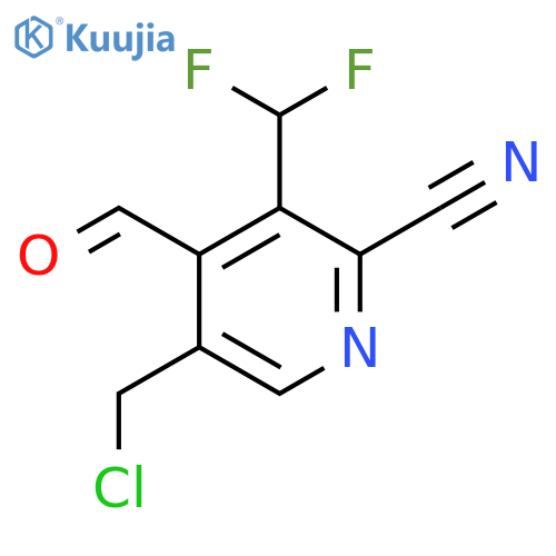 5-(Chloromethyl)-2-cyano-3-(difluoromethyl)pyridine-4-carboxaldehyde structure