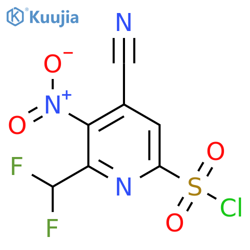 4-Cyano-2-(difluoromethyl)-3-nitropyridine-6-sulfonyl chloride structure