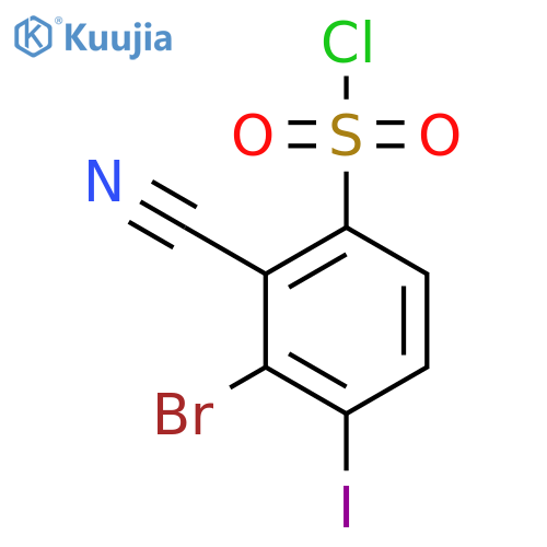 3-Bromo-2-cyano-4-iodobenzenesulfonyl chloride structure