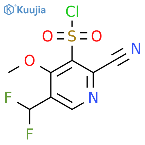 2-Cyano-5-(difluoromethyl)-4-methoxypyridine-3-sulfonyl chloride structure