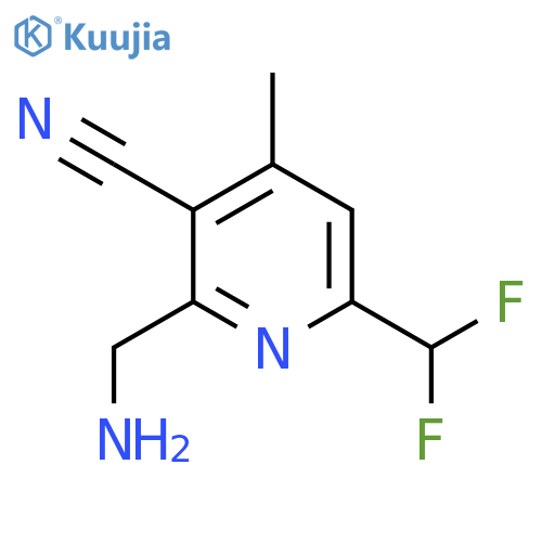 2-(Aminomethyl)-3-cyano-6-(difluoromethyl)-4-methylpyridine structure