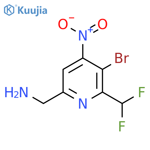6-(Aminomethyl)-3-bromo-2-(difluoromethyl)-4-nitropyridine structure
