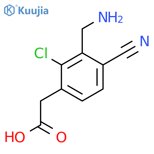 3-Aminomethyl-2-chloro-4-cyanophenylacetic acid structure