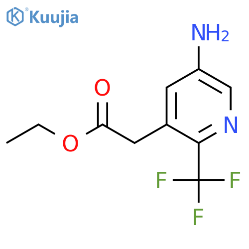 Ethyl 5-amino-2-(trifluoromethyl)pyridine-3-acetate structure