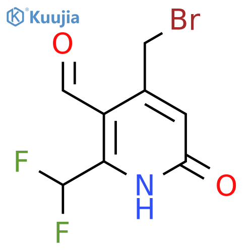 4-(Bromomethyl)-2-(difluoromethyl)-6-hydroxypyridine-3-carboxaldehyde structure