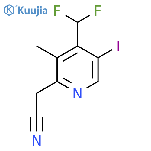 4-(Difluoromethyl)-5-iodo-3-methylpyridine-2-acetonitrile structure