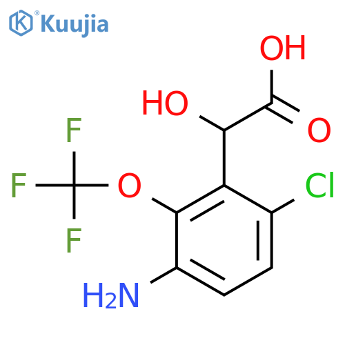 3-Amino-6-chloro-2-(trifluoromethoxy)mandelic acid structure