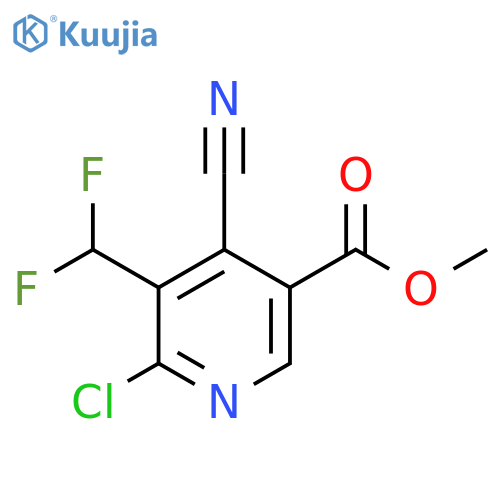 Methyl 2-chloro-4-cyano-3-(difluoromethyl)pyridine-5-carboxylate structure