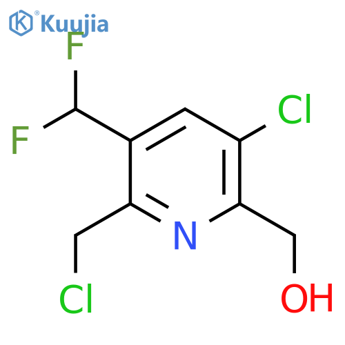 5-Chloro-2-(chloromethyl)-3-(difluoromethyl)pyridine-6-methanol structure