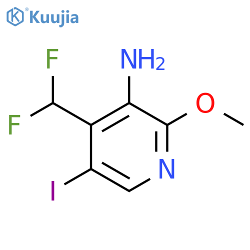 3-Amino-4-(difluoromethyl)-5-iodo-2-methoxypyridine structure