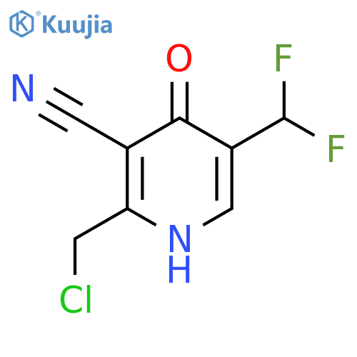 2-(Chloromethyl)-3-cyano-5-(difluoromethyl)-4-hydroxypyridine structure