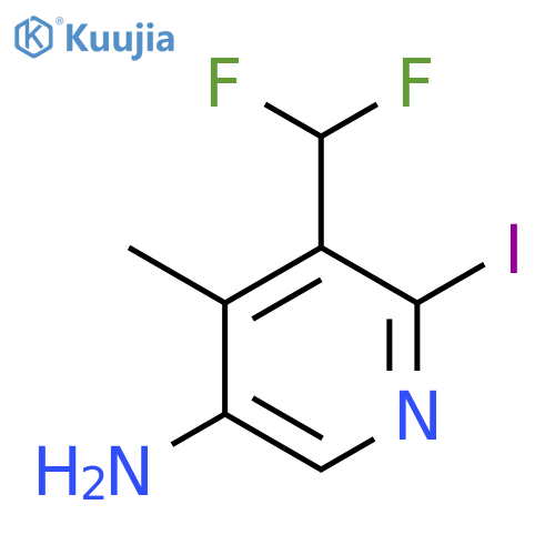 5-Amino-3-(difluoromethyl)-2-iodo-4-methylpyridine structure