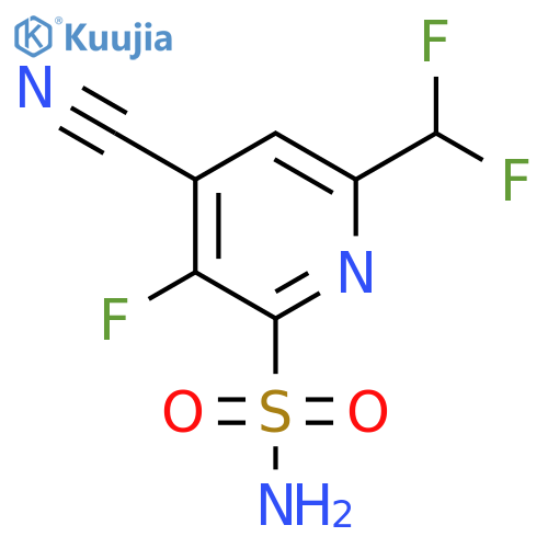 4-Cyano-6-(difluoromethyl)-3-fluoropyridine-2-sulfonamide structure