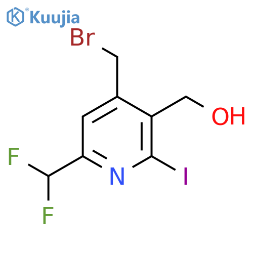 4-(Bromomethyl)-6-(difluoromethyl)-2-iodopyridine-3-methanol structure
