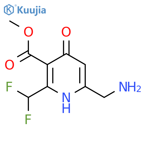 Methyl 6-(aminomethyl)-2-(difluoromethyl)-4-hydroxypyridine-3-carboxylate structure