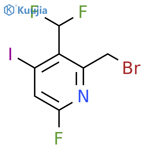 2-(Bromomethyl)-3-(difluoromethyl)-6-fluoro-4-iodopyridine structure