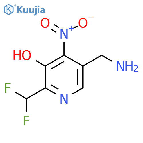 5-(Aminomethyl)-2-(difluoromethyl)-3-hydroxy-4-nitropyridine structure