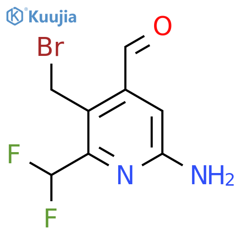 6-Amino-3-(bromomethyl)-2-(difluoromethyl)pyridine-4-carboxaldehyde structure