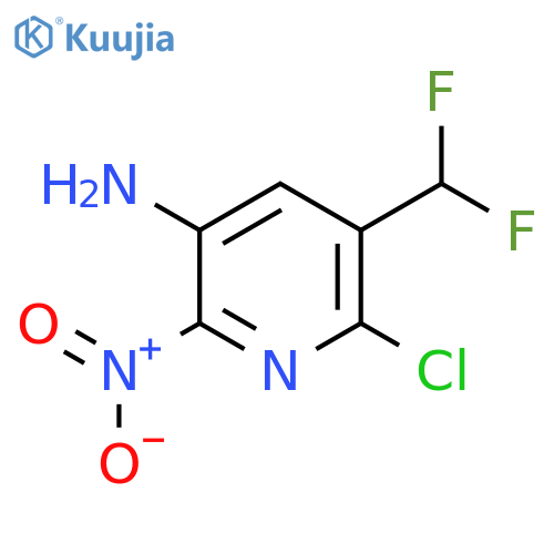 5-Amino-2-chloro-3-(difluoromethyl)-6-nitropyridine structure