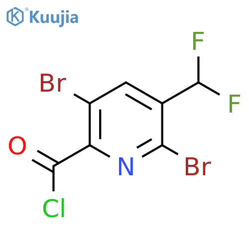 2,5-Dibromo-3-(difluoromethyl)pyridine-6-carbonyl chloride structure