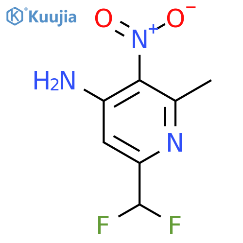 4-Amino-6-(difluoromethyl)-2-methyl-3-nitropyridine structure