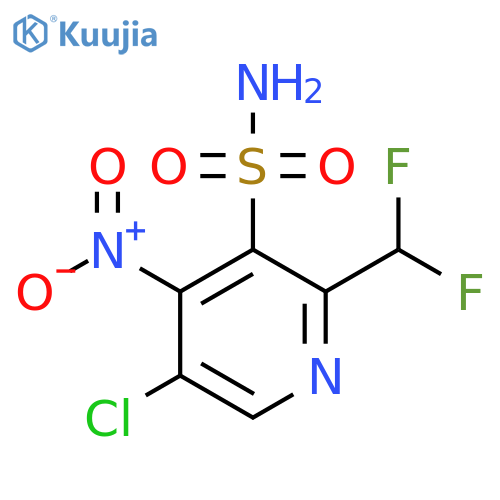 5-Chloro-2-(difluoromethyl)-4-nitropyridine-3-sulfonamide structure