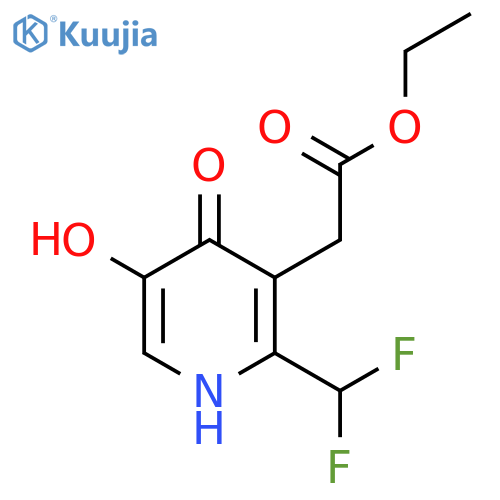 Ethyl 2-(difluoromethyl)-4,5-dihydroxypyridine-3-acetate structure