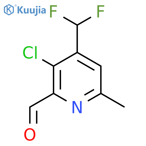 3-Chloro-4-(difluoromethyl)-6-methylpyridine-2-carboxaldehyde structure
