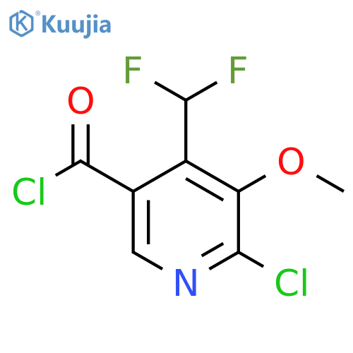 2-Chloro-4-(difluoromethyl)-3-methoxypyridine-5-carbonyl chloride structure