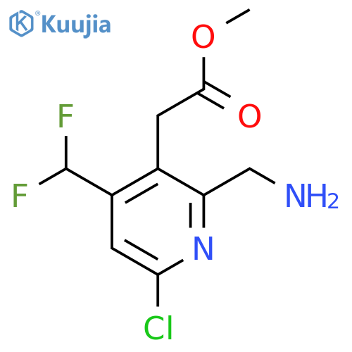 Methyl 2-(aminomethyl)-6-chloro-4-(difluoromethyl)pyridine-3-acetate structure